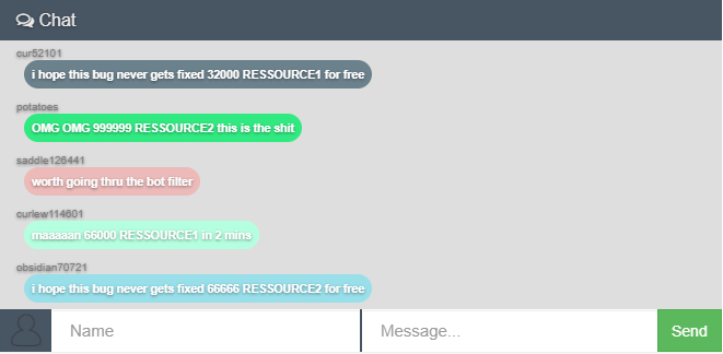 chat preview of payzip landing page