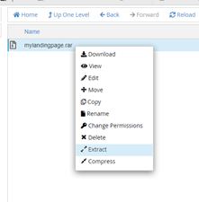 Extract yours compressed folder on CPanel