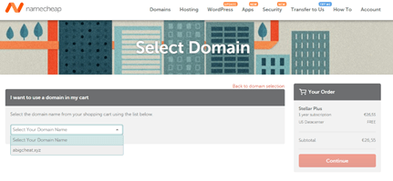 The easiest way is to have a Namecheap domain and hosting