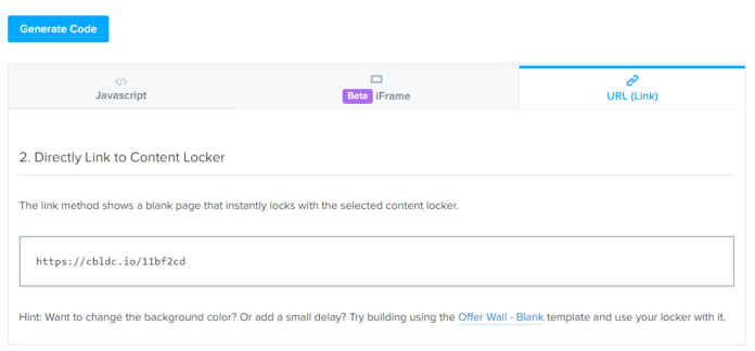 Create a Content Locker on AdBlue Media (ex CPABuild) | CPA Zip